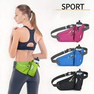 water bottle waist bag can be carried diagonally. It is made of soft and comfortable material, flexible and durable, with a large space and adjustable straps